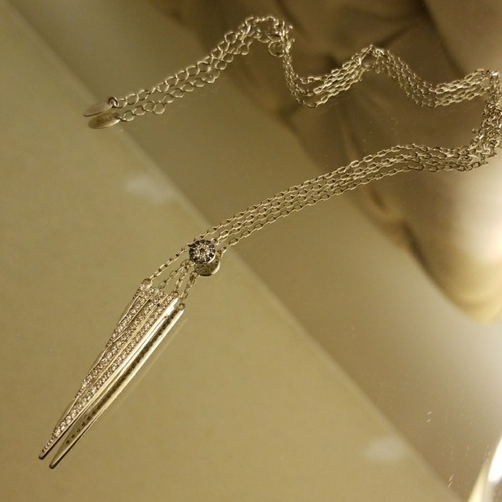 Sterling Silver Rhinestone Necklace